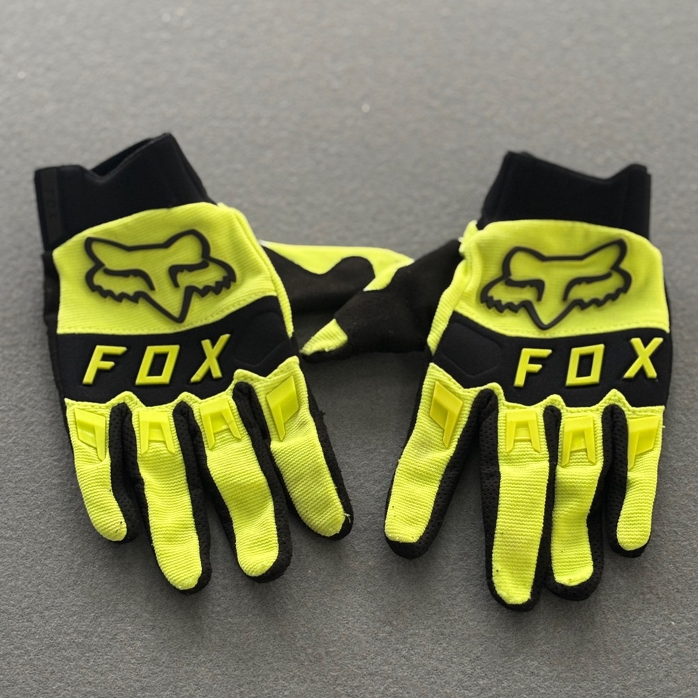 Mens Size Medium Fox Racing Dirtpaw Race/MTB/MotoCross Gloves Fluorescent Yellow